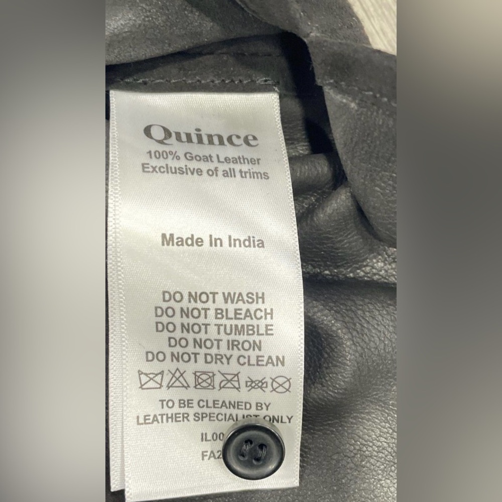 New Quince Black Suede Leather Chore Jacket SZ Large - Picture 10 of 12